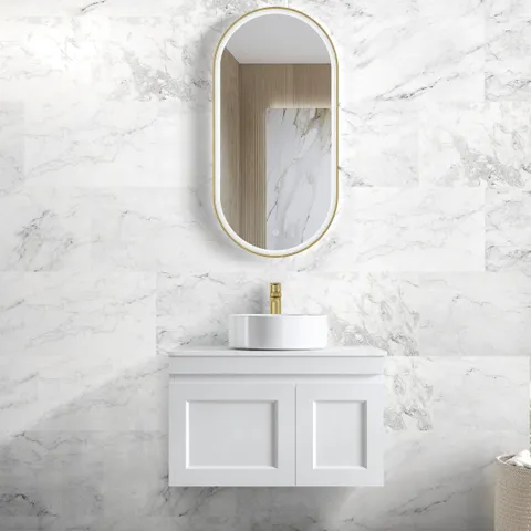 INSPIRE HPM750W HAMPTON MARK II WALL HUNG VANITY 750 CABINET ONLY MATTE WHITE