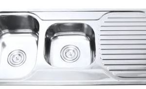 INSPIRE IS1018-1L ONE AND HALF BOWL SOF EDGED KITCHEN / LAUNDRY SINK STAINLESS STEEL