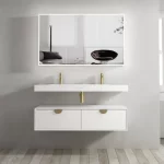 INSPIRE LED-PSV1200 LED SHAVING CABINET MOONLIGHT 1200 SOLID SURFACE STONE EDGE