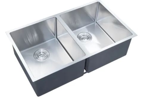 INSPIRE M-CBS-820-76 ARTE DOUBLE BOWL KITCHEN / LAUNDRY SINK STAINLESS STEEL