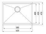 INSPIRE M-RF-810 ARF SINGLE BOWL KITCHEN / LAUNDRY SINK STAINLESS STEEL