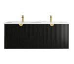 INSPIRE MA1500B MARLO WAVE BOARD WALL HUNG VANITY 1500 CABINET ONLY MATTE BLACK