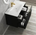 INSPIRE MA600B MARLO WAVE BOARD WALL HUNG VANITY 600 CABINET ONLY MATTE BLACK