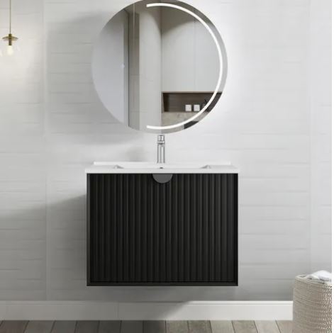 INSPIRE MA750B MARLO WAVE BOARD WALL HUNG VANITY 750 CABINET ONLY MATTE BLACK