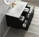 INSPIRE MA900B MARLO WAVE BOARD WALL HUNG VANITY 900 CABINET ONLY MATTE BLACK