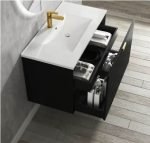 INSPIRE MA900B MARLO WAVE BOARD WALL HUNG VANITY 900 CABINET ONLY MATTE BLACK