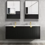 INSPIRE MASV600N MARLO WALL HUNG SHAVING CABINET 600 MATTE BLACK