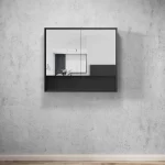 INSPIRE MASV900B MARLO WALL HUNG SHAVING CABINET 900 MATTE BLACK