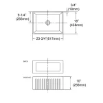 INSPIRE MC60455 HAMPSHIRE BUTLER KITCHEN/LAUNDRY SINK 615X455 WHITE