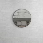 INSPIRE MFM700B ROUND METAL FRAMED MIRROR LONDON 700 MATTE BLACK