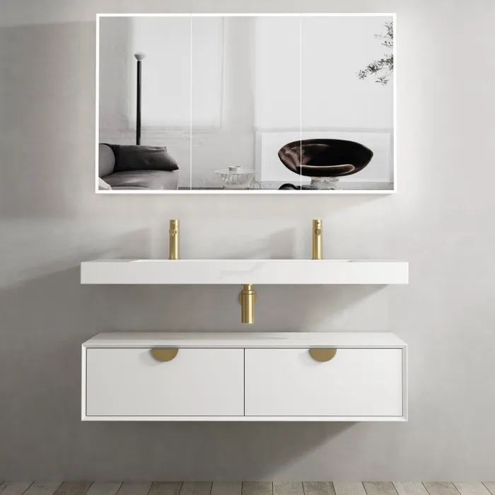 INSPIRE ML1200W MOONLIGHT WALL HUNG VANITY 1200 CABINET ONLY MATTE WHITE