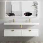 INSPIRE ML1500W MOONLIGHT WALL HUNG VANITY 1500 CABINET ONLY MATTE WHITE