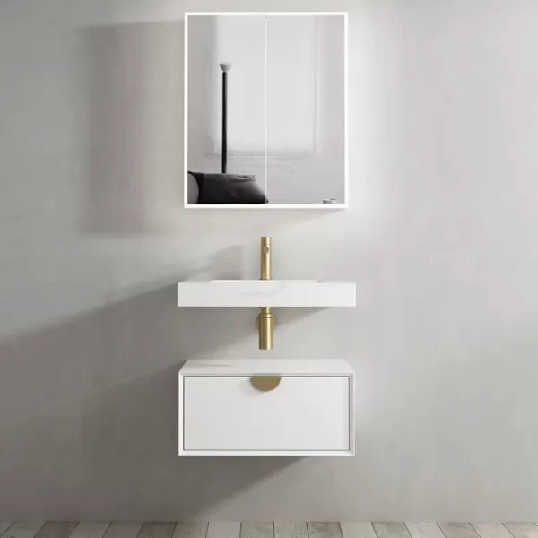 INSPIRE ML600W MOONLIGHT WALL HUNG VANITY 600 CABINET ONLY MATTE WHITE