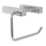 PATERSON SERIES SINGLE TOILET ROLL HOLDER - SQUARE MOUNTING POLISHED STAINLESS STEEL METLAM ML6048PSS