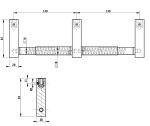 ML6049PSS Double Toilet Roll Holder Drawing