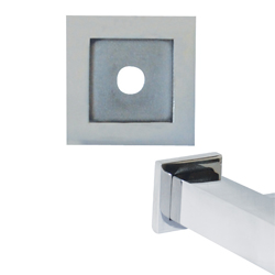 PATERSON SERIES MOUNTING PLATE SQUARE POLISHED STAINLESS STEEL METLAM ML6094PSS