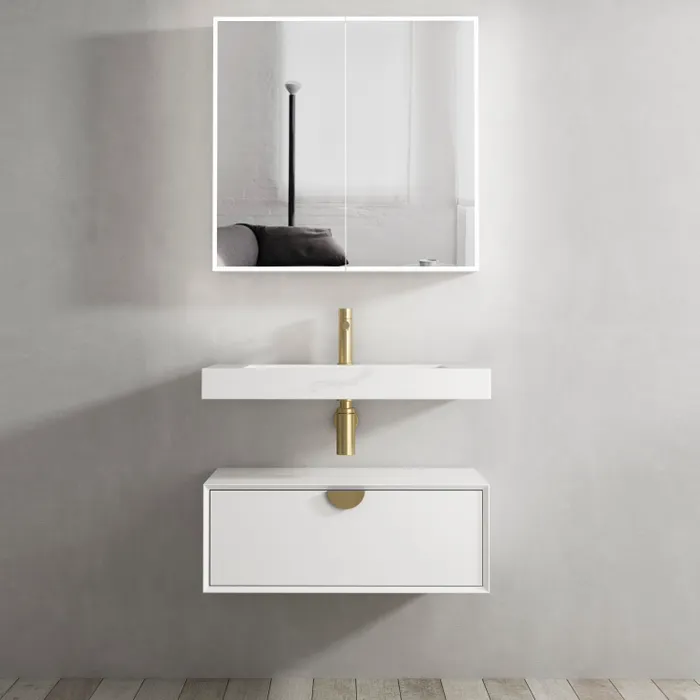 INSPIRE ML750W MOONLIGHT WALL HUNG VANITY 750 CABINET ONLY MATTE WHITE