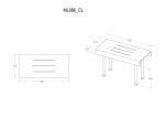 BENCH SEAT - 900MML * 410MMW WHITE COMPACT LAMINATE SEAT TOP METLAM ML986_CL