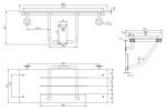 ACCESSIBLE FOLDING SHOWER SEAT - 960MML * 397MMW - PHENOLIC SATIN STAINLESS STEEL METLAM ML994_PH