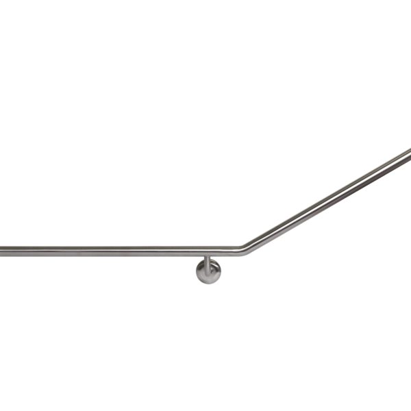 ACCESSIBLE LEFT HAND 30° GRAB RAIL, CONCEALED FIX SATIN STAINLESS STEEL METLAM MLR101_X