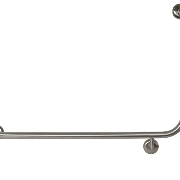 ACCESSIBLE LEFT HAND 90° GRAB RAIL, CONCEALED FIX SATIN STAINLESS STEEL METLAM MLR103_X