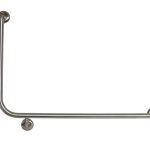 ACCESSIBLE RIGHT HAND 90° GRAB RAIL, CONCEALED FIX SATIN STAINLESS STEEL METLAM MLR104_X