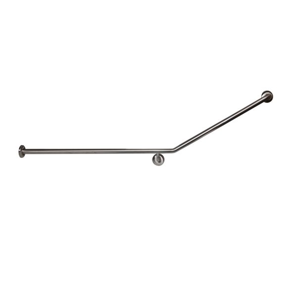 ACCESSIBLE LEFT HAND 30° GRAB RAIL, CONCEALED FIX (REAR WALL MOUNT) SATIN STAINLESS STEEL METLAM MLR105_X