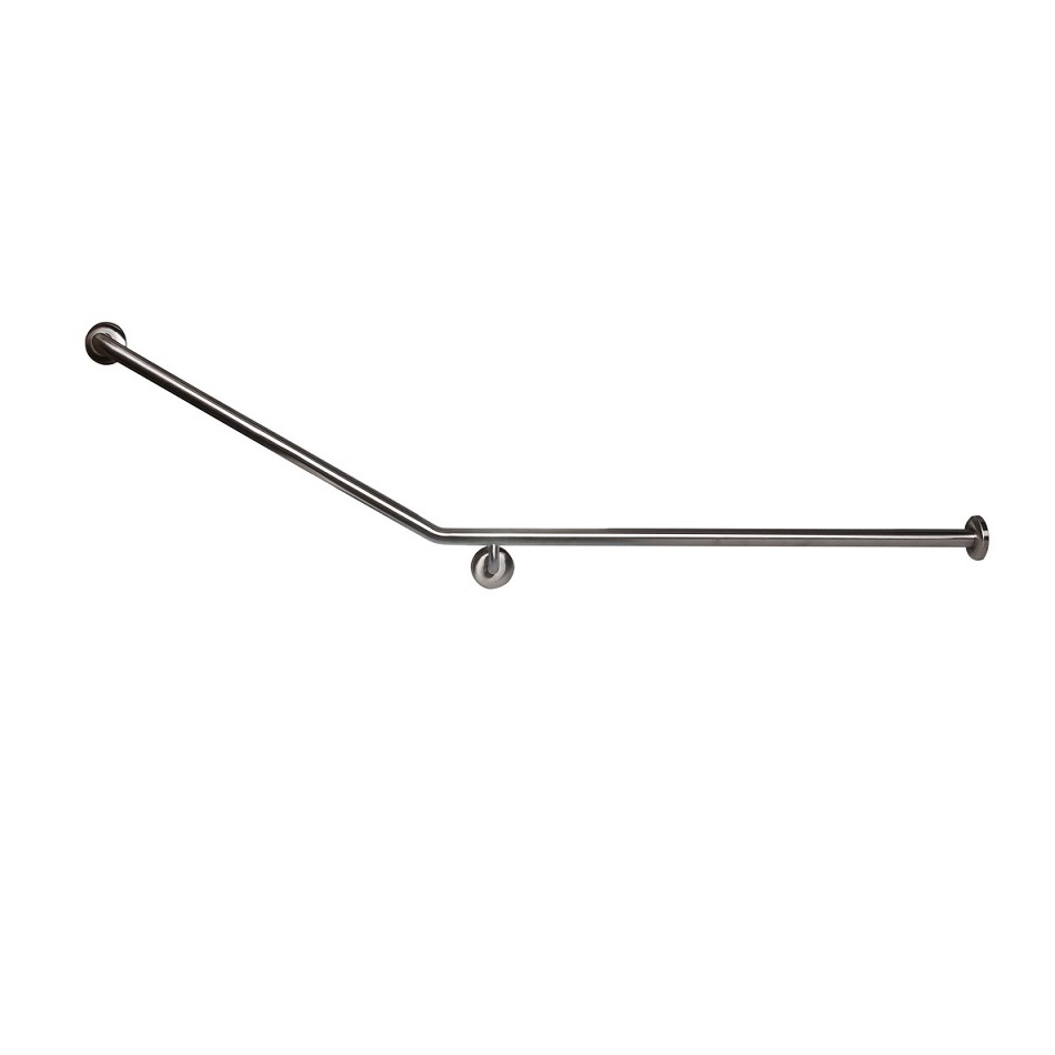 ACCESSIBLE RIGHT HAND 30° GRAB RAIL, CONCEALED FIX (REAR WALL MOUNT) SATIN STAINLESS STEEL METLAM MLR106_X