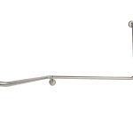 ACCESSIBLE WRAP AROUND LEFT HAND 90° GRAB RAIL, MODULAR, CONCEALED FIX SATIN STAINLESS STEEL METLAM MLR115MOD