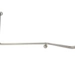 ACCESSIBLE WRAP AROUND RIGHT HAND 90° GRAB RAIL, MODULAR, CONCEALED FIX SATIN STAINLESS STEEL METLAM MLR116MOD