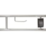 PULL DOWN GRAB RAIL WITH NURSE CALL FACILITY AND TOILET ROLL HOLDER UNIVERSAL HANDING SATIN STAINLESS STEEL METLAM MLR50NCAL_UNIVERSAL_ TPH