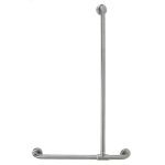 UNIVERSAL SLIDING SHOWER BAR/RAIL SATIN STAINLESS STEEL METLAM MLR1078