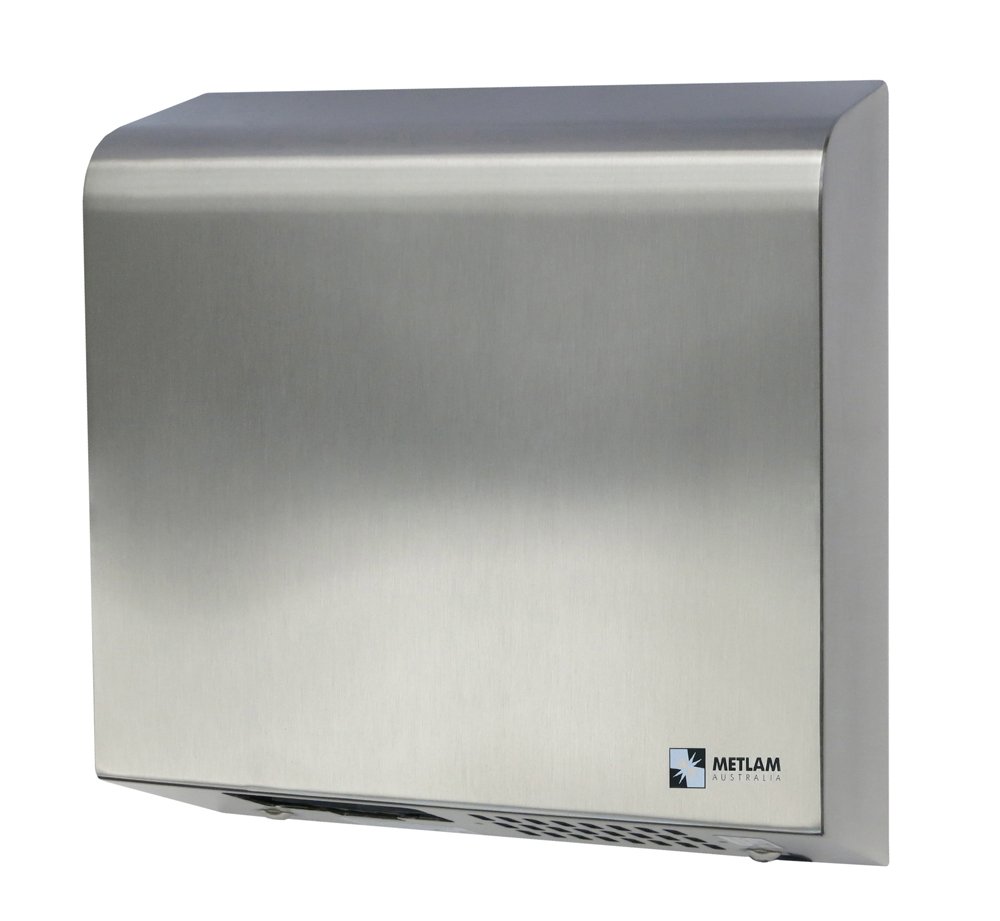 SLIMLINE AUTOMATIC OPERATION HAND DRYER SATIN STAINLESS STEEL METLAM ML_100N_SS