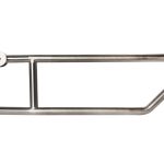 PULL DOWN PEENED GRAB RAIL SATIN STAINLESS STEEL METLAM SMR55P