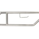PULL DOWN PEENED GRAB RAIL WITH TOILET ROLL HOLDER SATIN STAINLESS STEEL METLAM SMR55P_TPH