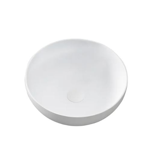 INSPIRE SSB3939 LONDON SOLID SURFACE ROUND ABOVE COUNTER BASIN MATTE WHITE