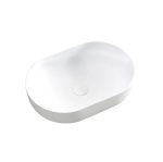 INSPIRE SSB5035 PORTOFINO SOLID SURFACE OVAL ABOVE COUNTER BASIN MATTE WHITE