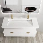 INSPIRE SSTML1200 MOONLIGHT SINGLE/DOUBLE WALL HUNG BASIN 1200 WHITE