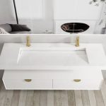 INSPIRE SSTML1500 MOONLIGHT SINGLE/DOUBLE WALL HUNG BASIN 1500 WHITE