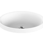 OVAL SEMI INSET BASIN DIGNITY GLOSS/MATTE WHITE TOPTDIG5037 ADP