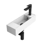 RECTANGULAR WALL-HUNG BASIN EON GLOSS/MATTE WHITE TOPSEON45W ADP