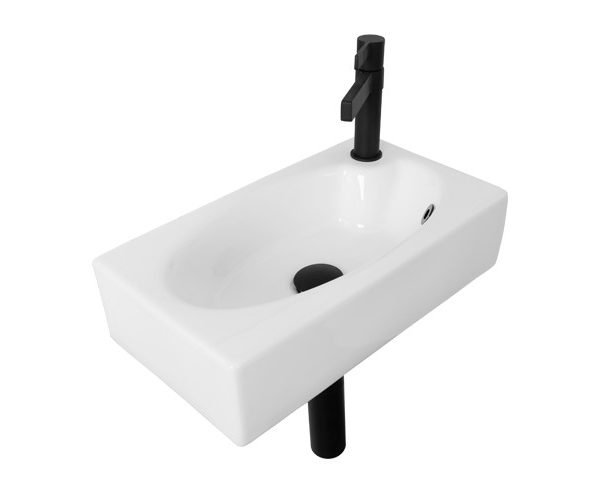 RECTANGULAR WALL HUNG BASIN HUMPHREY GLOSS WHITE TOPCHUMWH ADP