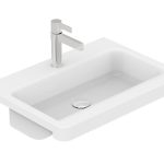 RECTANGULAR SEMI-RECESSED BASIN INTEGRITY GLOSS/MATTE WHITE TOPTINT5540 ADP