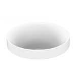 ROUND SEMI INSET BASIN JOY GLOSS/MATTE WHITE TOPSJOY2819W ADP