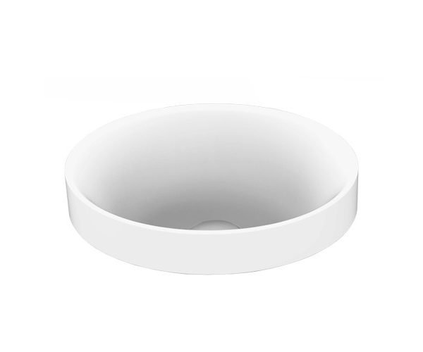 ROUND SEMI INSET BASIN JOY GLOSS/MATTE WHITE TOPSJOY2819W ADP