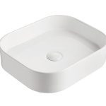 RECTANGULAR ABOVE COUNTER BASIN LOUIE GLOSS WHITE TOPCLOU4537GW ADP