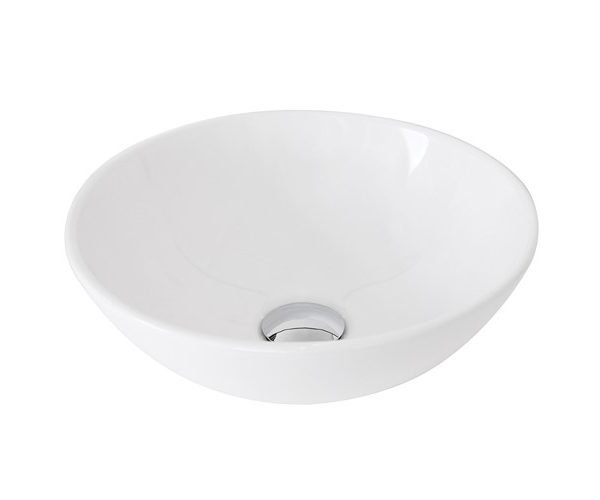 ROUND ABOVE COUNTER BASIN PLUTO GLOSS WHITE TOPCPLUWH ADP