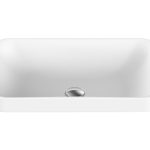 RECTANGULAR SEMI INSET BASIN PRIDE GLOSS/MATTE WHITE TOPTPRI5537 ADP