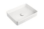 RECTANGULAR ABOVE COUNTER BASIN RECTANGULAR FLUTED GLOSS WHITE TOPCRFL5047GW ADP