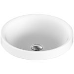 ADP TOPTRES400 RESPECT ROUND SEMI INSET BASIN GLOSS/MATTE WHITE